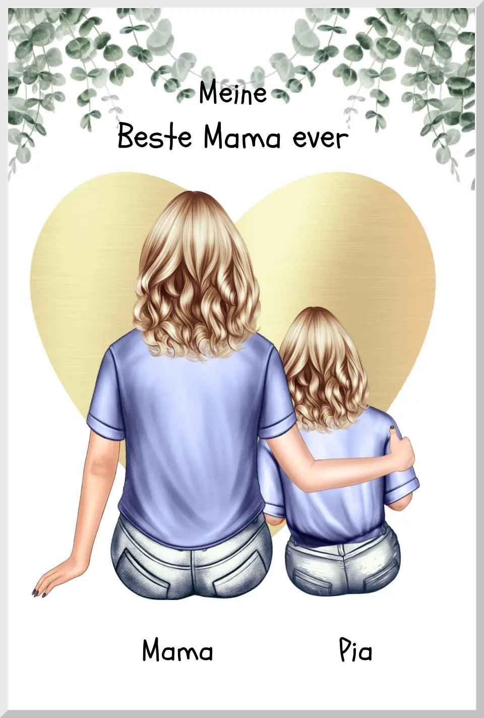Personalisiertes Poster Geschenk Mama Tochter/Sohn - Muttertagsgeschenk - Geburtstagsgeschenk