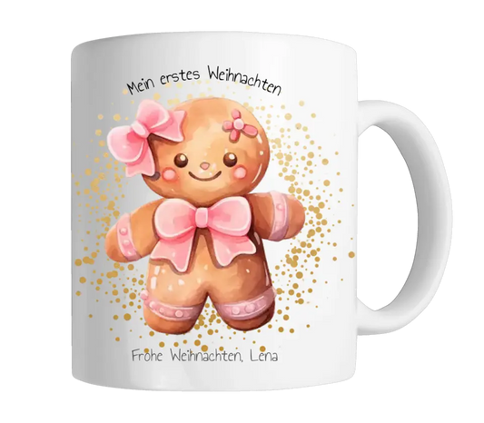 Geschenk Nikolaus, Weihnachten personalisiert -  Kindertasse, Kinderbecher, Kinderteller - Nikolaustasse, Weihnachtstasse - mit Name