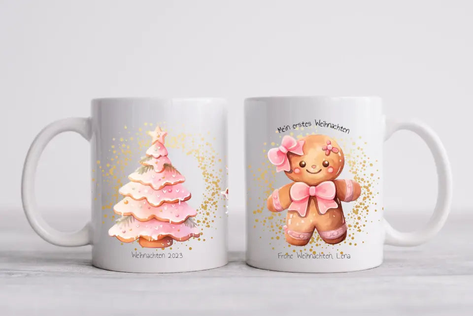 Geschenk Nikolaus, Weihnachten personalisiert - Kindertasse, Kinderbecher, Kinderteller - Nikolaustasse, Weihnachtstasse - mit Name