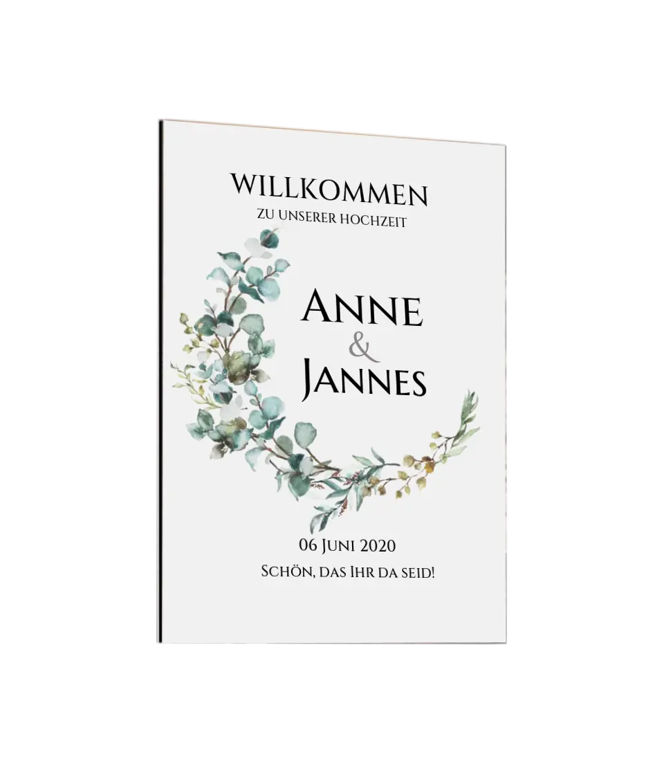 Willkommensposter Hochzeit | Willkommensschild Hochzeit personalisiert mit Namen Datum | Hochzeitsempfang Schild