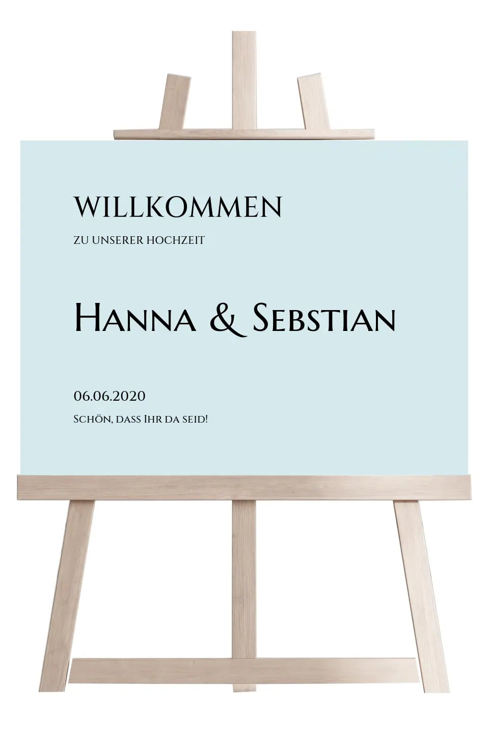Willkommensposter Hochzeit | Willkommensschild Hochzeit personalisiert mit Namen Datum | Empfang Schild Hochzeit