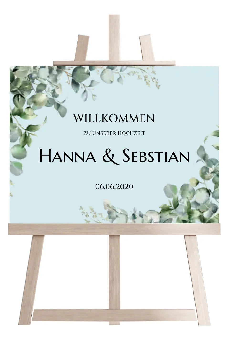 Willkommensposter Hochzeit | Willkommensschild Hochzeit personalisiert mit Namen Datum | Empfang Schild Hochzeit
