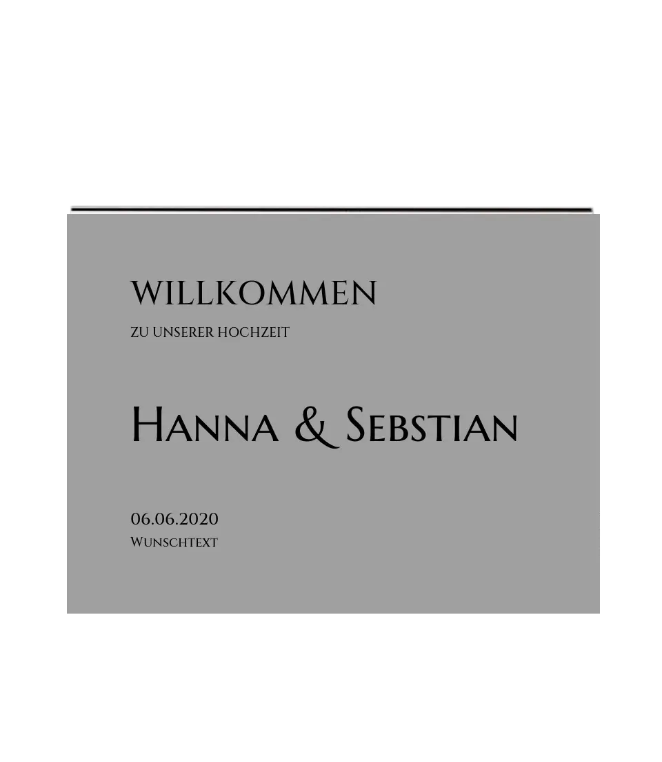 Willkommensposter Hochzeit | Willkommensschild Hochzeit personalisiert mit Namen Datum | Empfang Schild Hochzeit