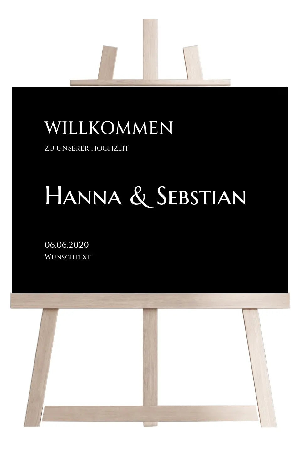 Willkommensposter Hochzeit | Willkommensschild Hochzeit personalisiert mit Namen Datum | Empfang Schild Hochzeit