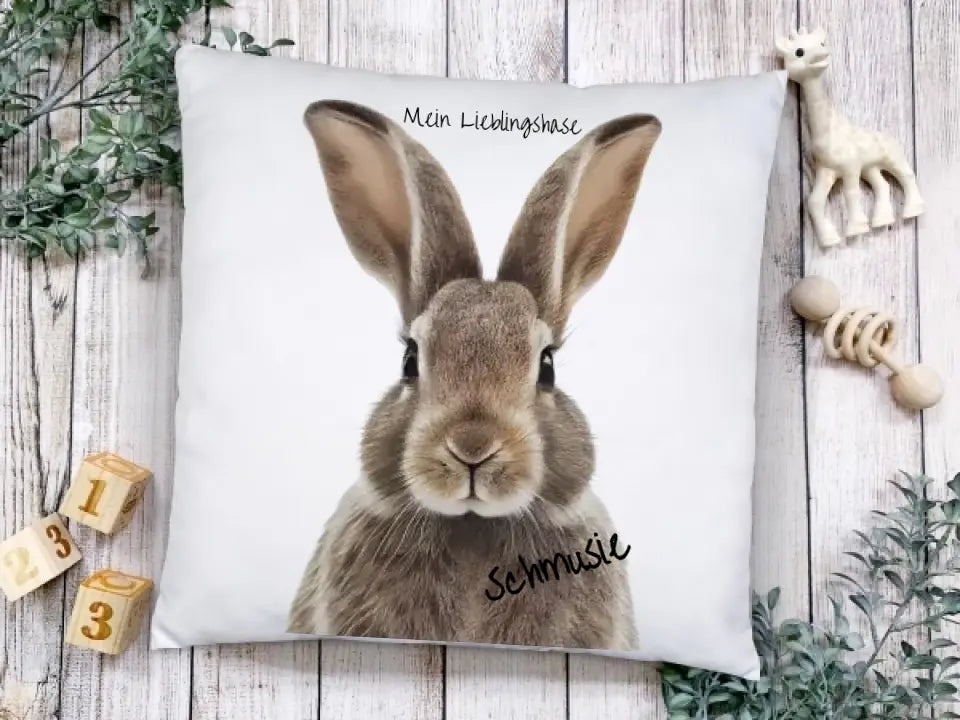 Personalisiertes Kissen, Tasse mit Haustier Motiv mit deinem Foto - Lieblingstierkissen -Tierliebhaber Dekokissen