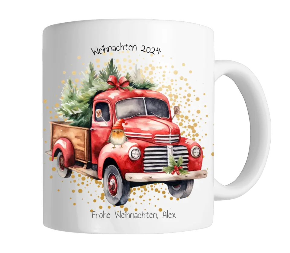 Geschenk Nikolaus, Weihnachten personalisiert - Kindertasse, Kinderbecher, Kinderteller - Nikolaustasse, Weihnachtstasse - mit Name