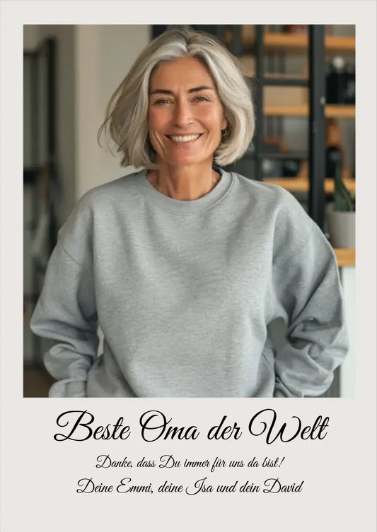 Personalisiertes Fotoposter Geschenk Oma | Muttertagsgeschenk, Geburtstagsgeschenk