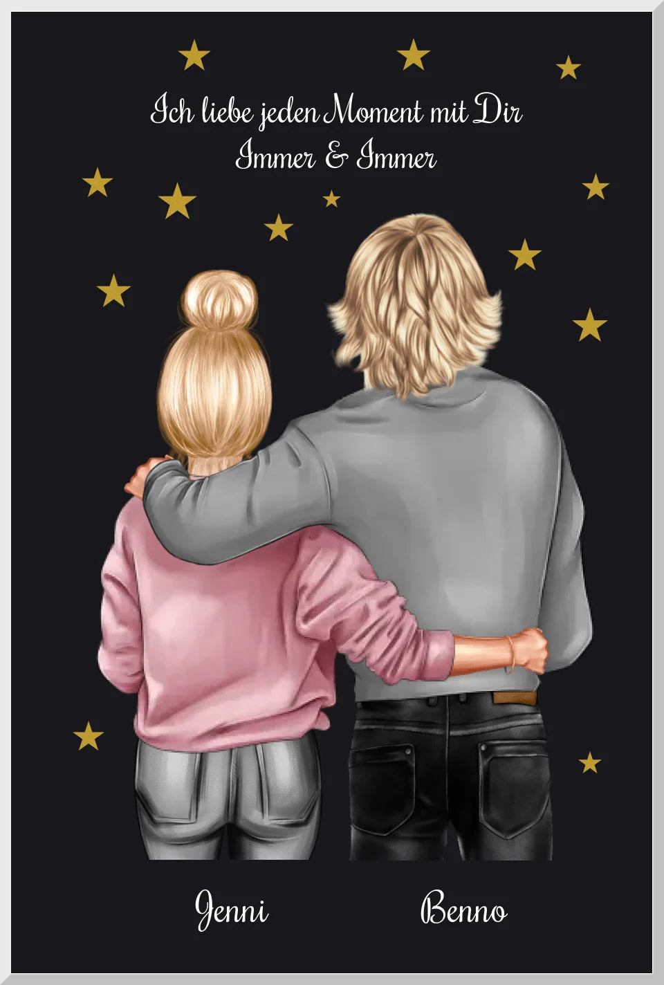 Sternenhimmel Poster - Personalisiertes Poster Geschenk Partner - Partnerschaftsgeschenk Bild - Weihnachtsgeschenk