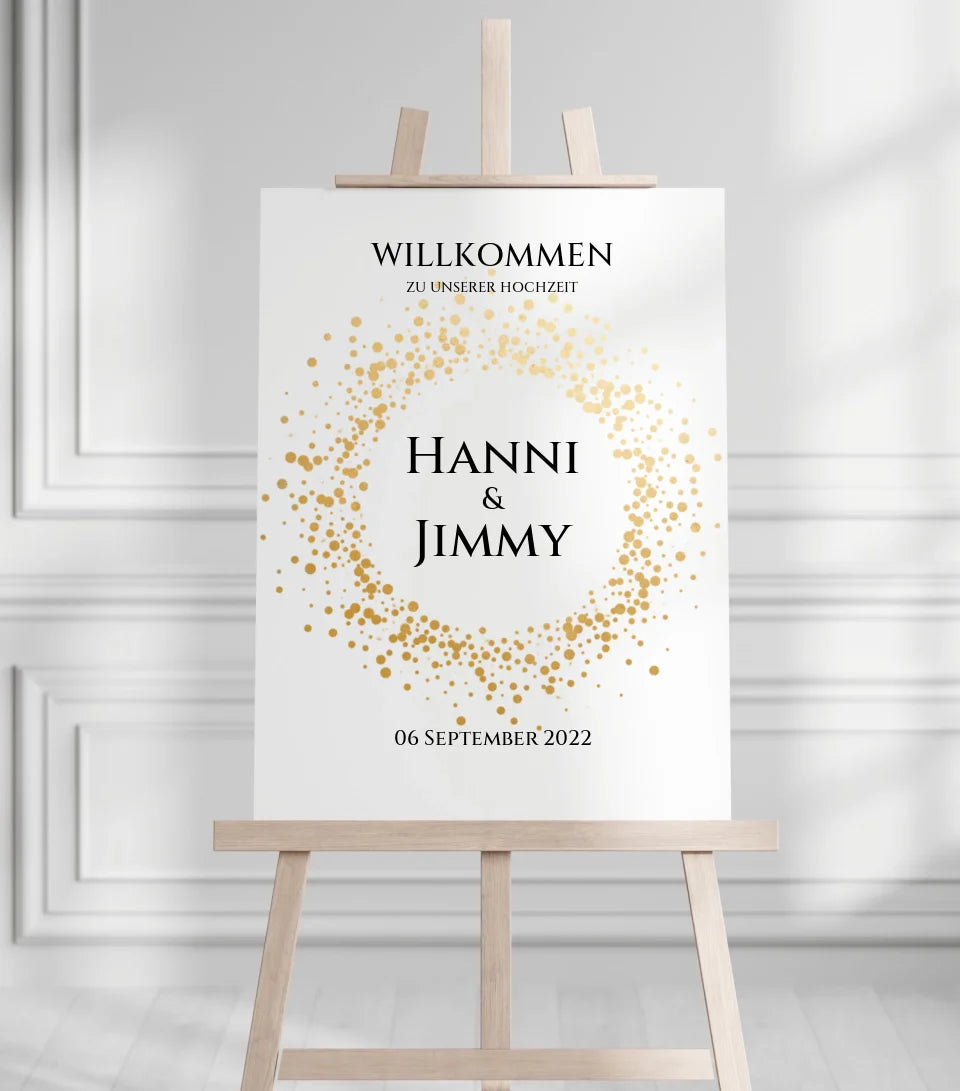 Willkommensposter Hochzeit | Willkommensschild Hochzeit personalisiert | Hochzeitsempfang Tafel