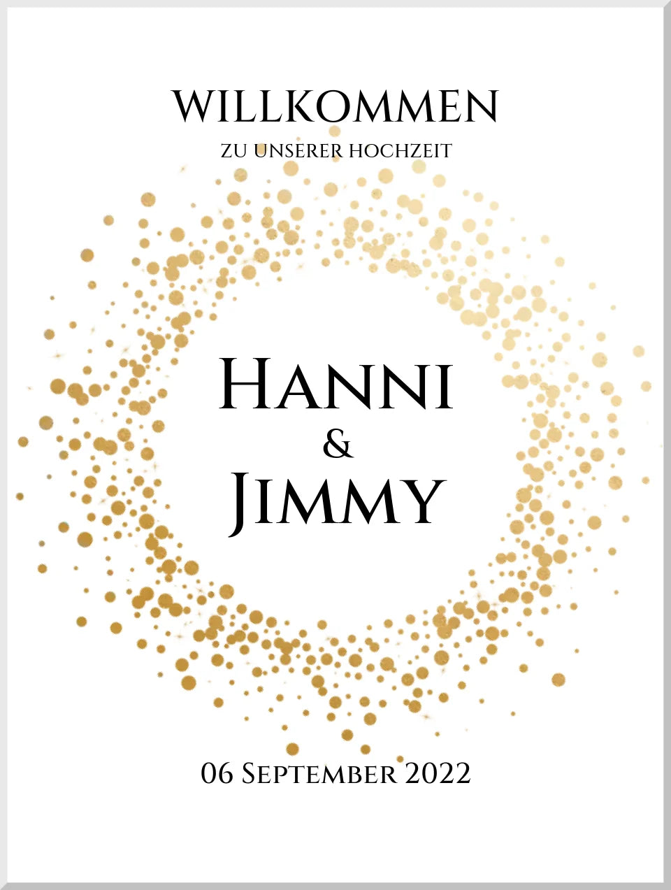 Willkommensposter Hochzeit | Willkommensschild Hochzeit personalisiert | Hochzeitsempfang Tafel