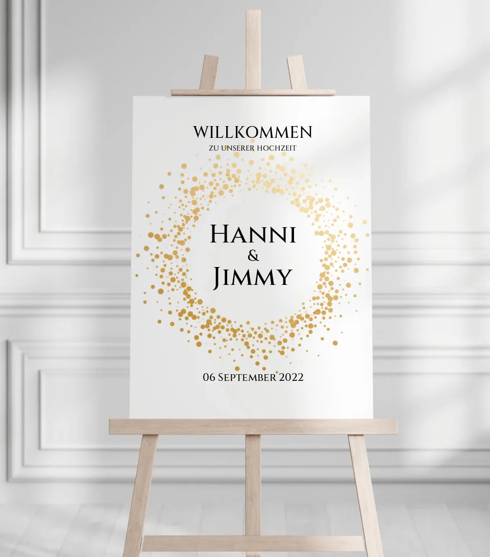 Willkommensposter Hochzeit | Willkommensschild Hochzeit personalisiert | Hochzeitsempfang Tafel