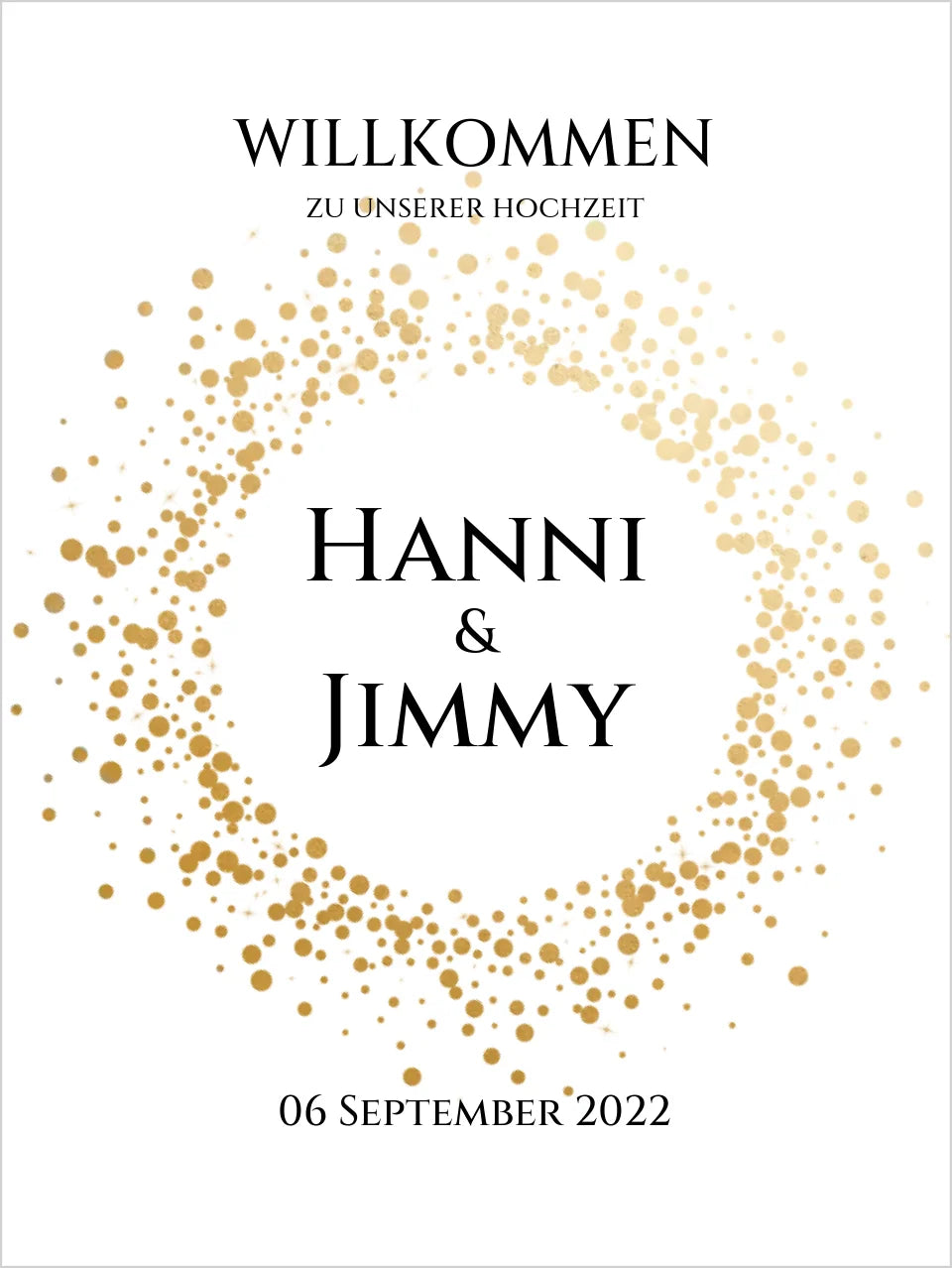 Willkommensposter Hochzeit | Willkommensschild Hochzeit personalisiert | Hochzeitsempfang Tafel