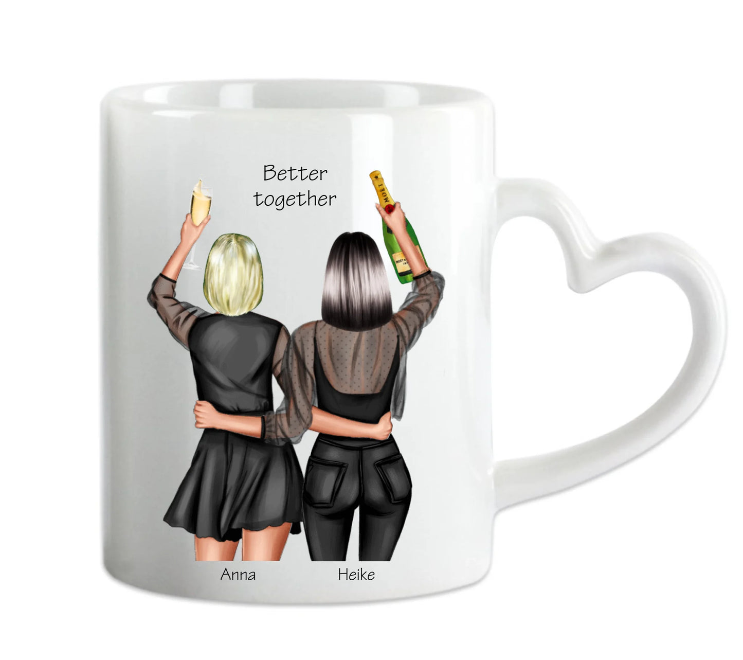 Personalisierte Tasse Geschenk beste Freundin - 2 Beste Freundinnen Geburtstagsgeschenk