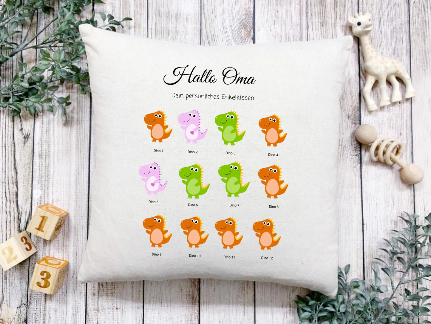 Personalisiertes Geschenk Oma / Opa Enkel-Kissen | Muttertagsgeschenk, Vatertagsgeschenk & Geburtstagsgeschenk