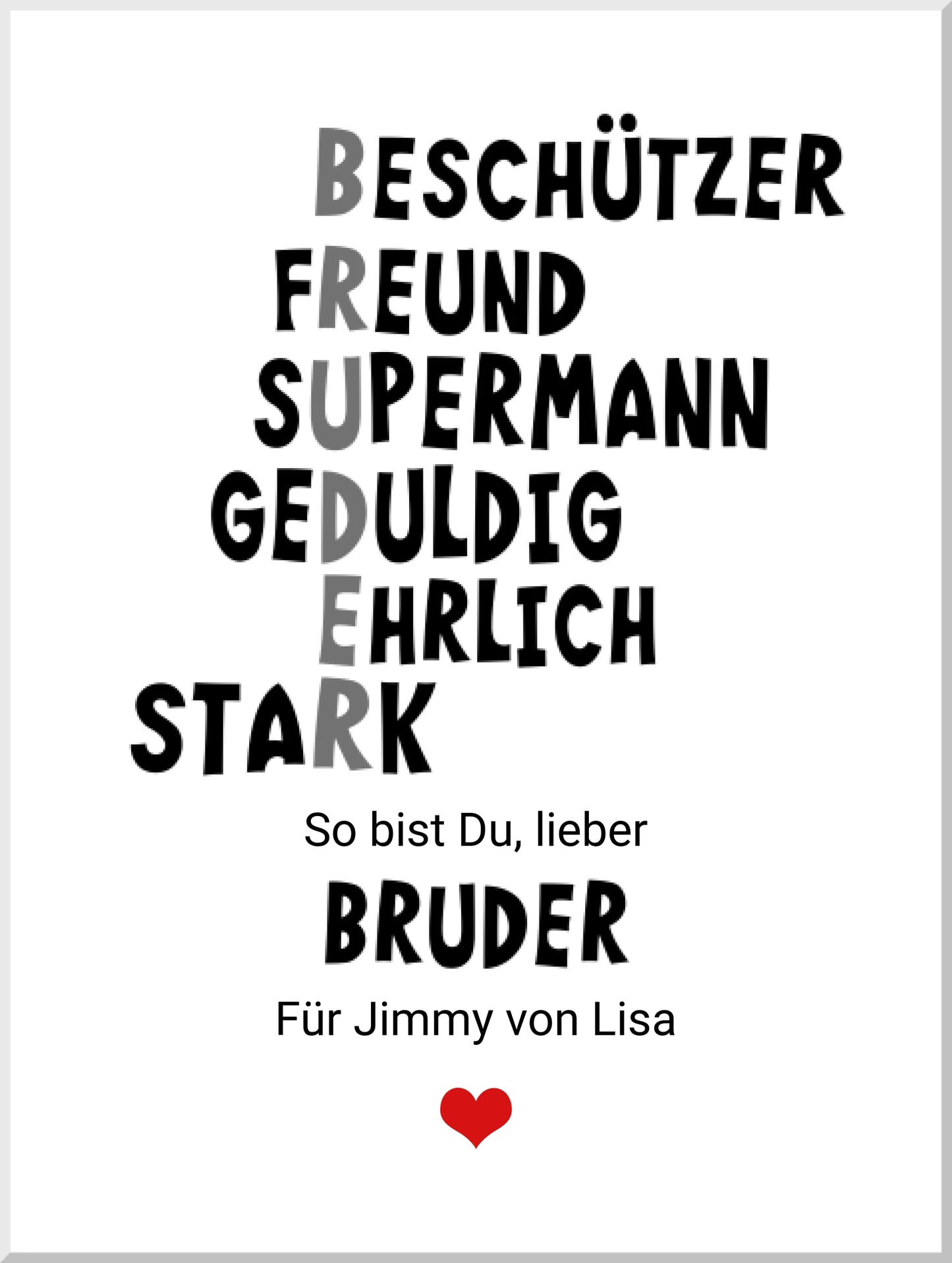 "Definition Bruder" personalisiertes Poster Geschenk Geburtstagsgeschenk | Zeitraum-Kunstdrucke