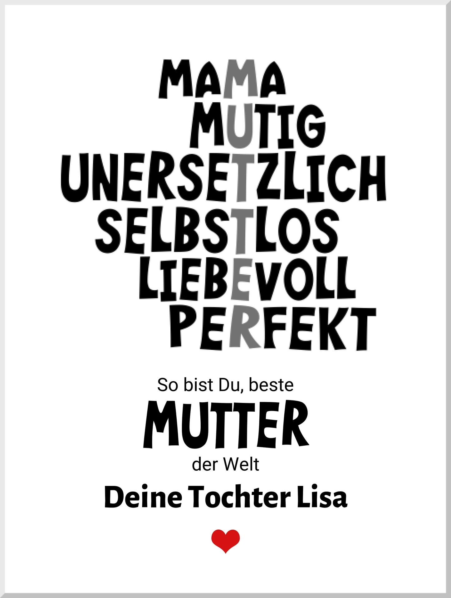 Muttertagsgeschenk "Definition Mama" Poster Geschenk personalisiert | Geburtstagsgeschenk | Zeitraum-Kunstdrucke