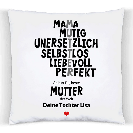 Definition Mama Geschenk - Personalisiertes Kissen Muttertagsgeschenk, Geburtstagsgeschenk, Weihnachtsgeschenk