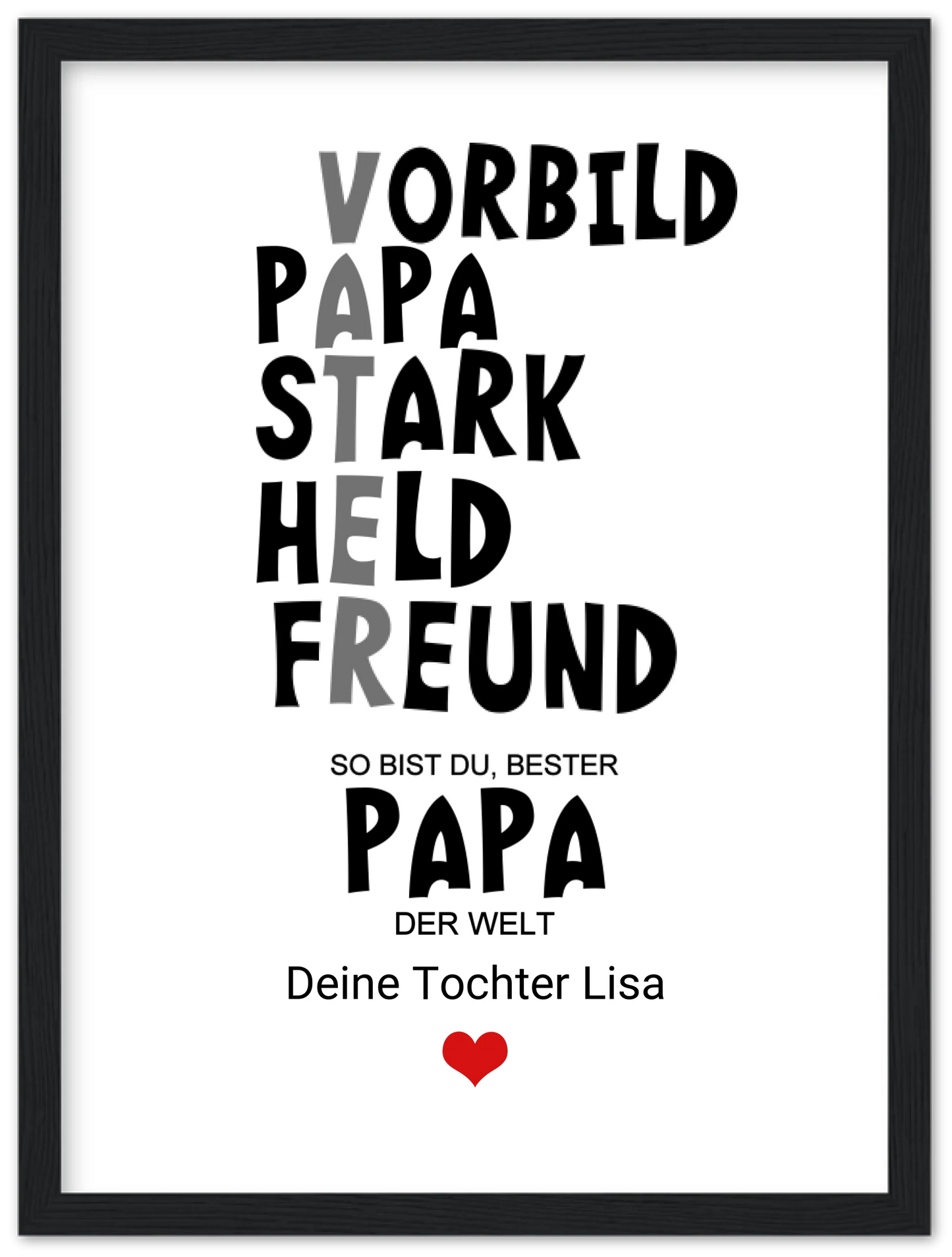 Personalisiertes Geschenk "Definition Vater" | Geburtstagsgeschenk Vatertagsgeschenk - Zeitraum-Kunstdrucke