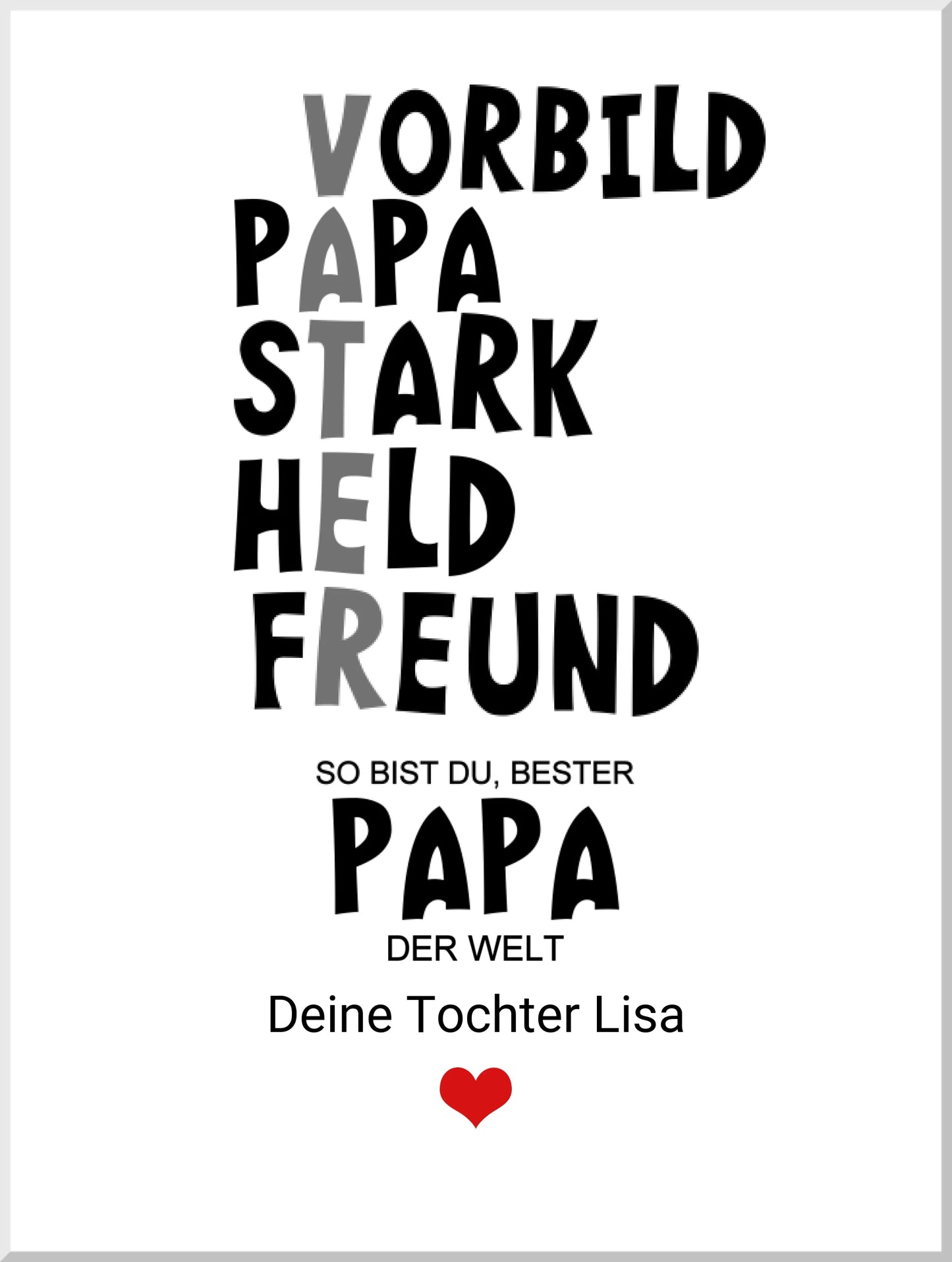 Personalisiertes Geschenk "Definition Vater" | Bild Geburtstagsgeschenk Vatertagsgeschenk - Zeitraum-Kunstdrucke