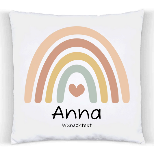 Personalisiertes Kissen Regenbogen | Einschulungsgeschenk Mädchen | Geburtstagsgeschenk, Babygeschenk  | Ostergeschenk
