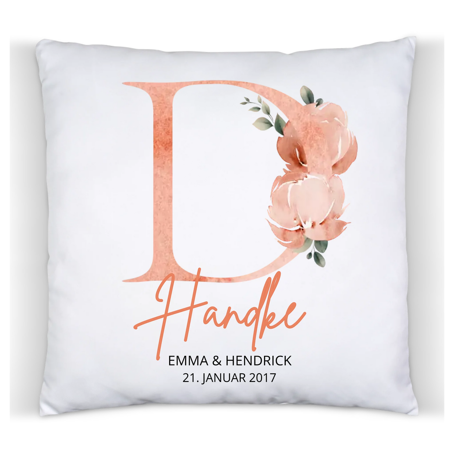 Personalisiertes Hochzeitsgeschenk Monogramm mit Namen und Datum