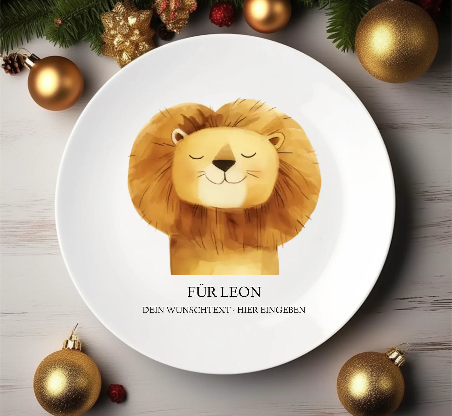 Personalisierter Kinderteller mit Safari Tieren, Bauernhoftiere, Eichhörnchen | Geschenk Geburtstag, Einschulung