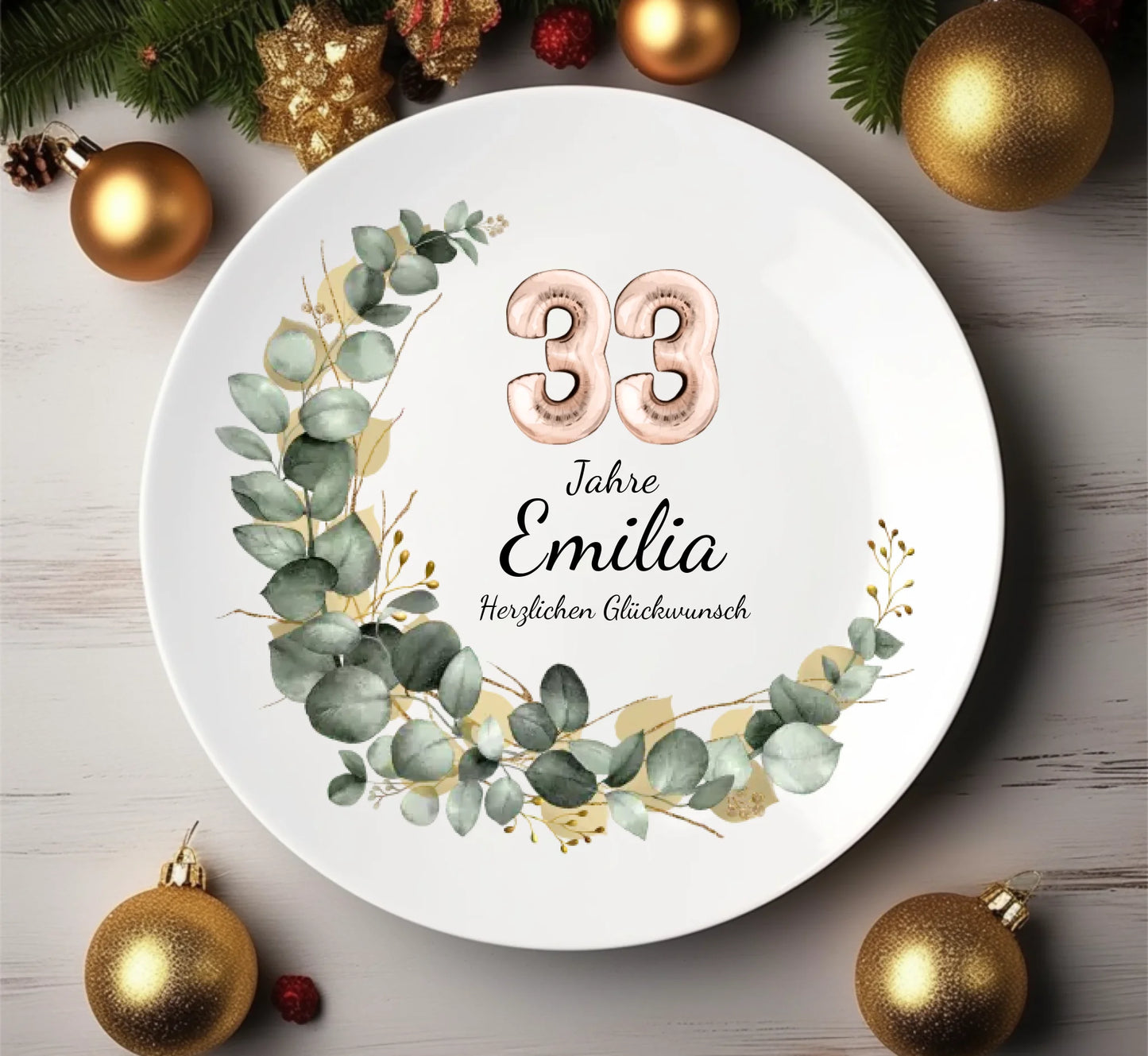 Geburtstagsteller mit Namen personalisiert, Geschenk Geburtstag für für Freunde & Familie | ideal als Gästeteller