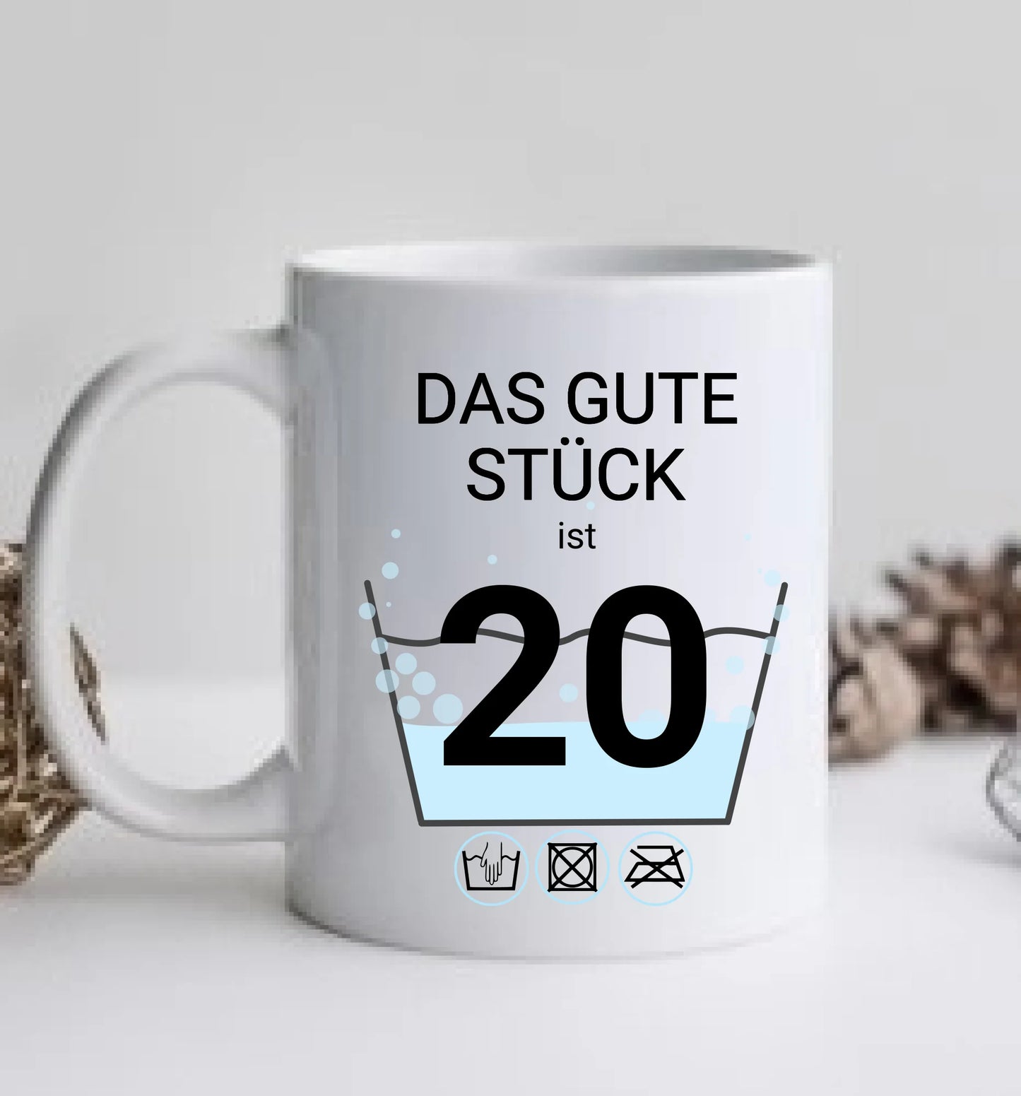 20. Geburtstag Geschenk personalisiert | Schonend Behandeln | Das gute Stück ist 20 Jahre | Tasse Geschenk Frau Mann Geburtstagsgeschenk