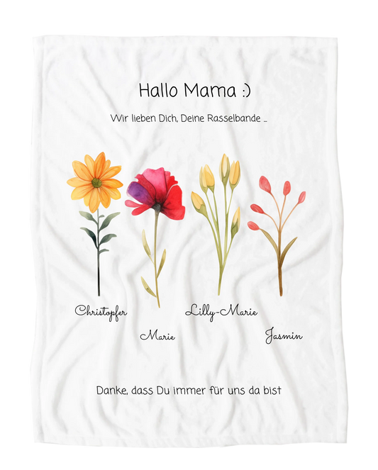 Geschenk Mama, Geschenkidee Papa Kuscheldecke | Muttertagsgeschenk, Geburtstagsgeschenk, Geschenk Vatertag personalisiert