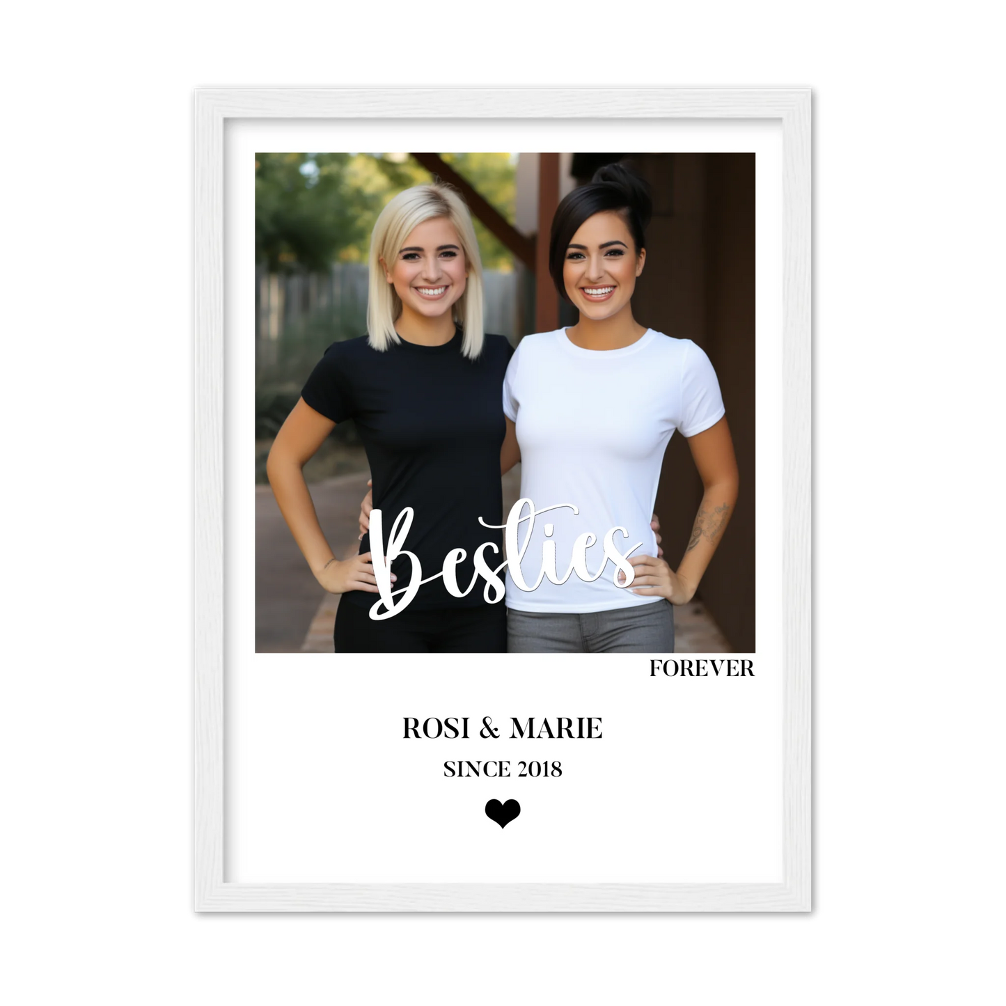"Besties" FOREVER Fotoposter Geschenk beste Freundin - Erinnerungen die verbinden