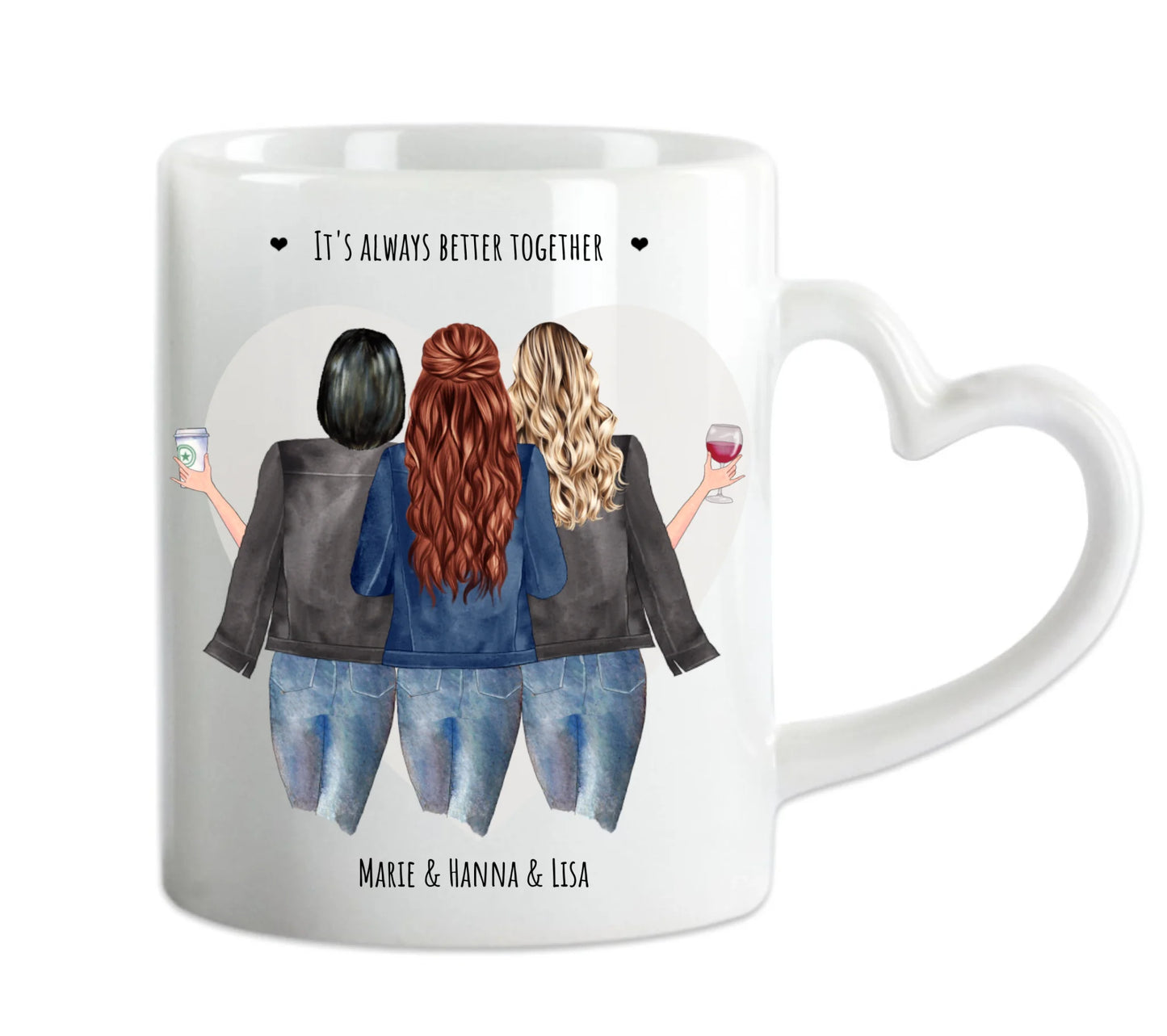 Personalsierte Tasse - Geschenk Freundin, Geburtstagsgeschenk & Freundschaftsgeschenk