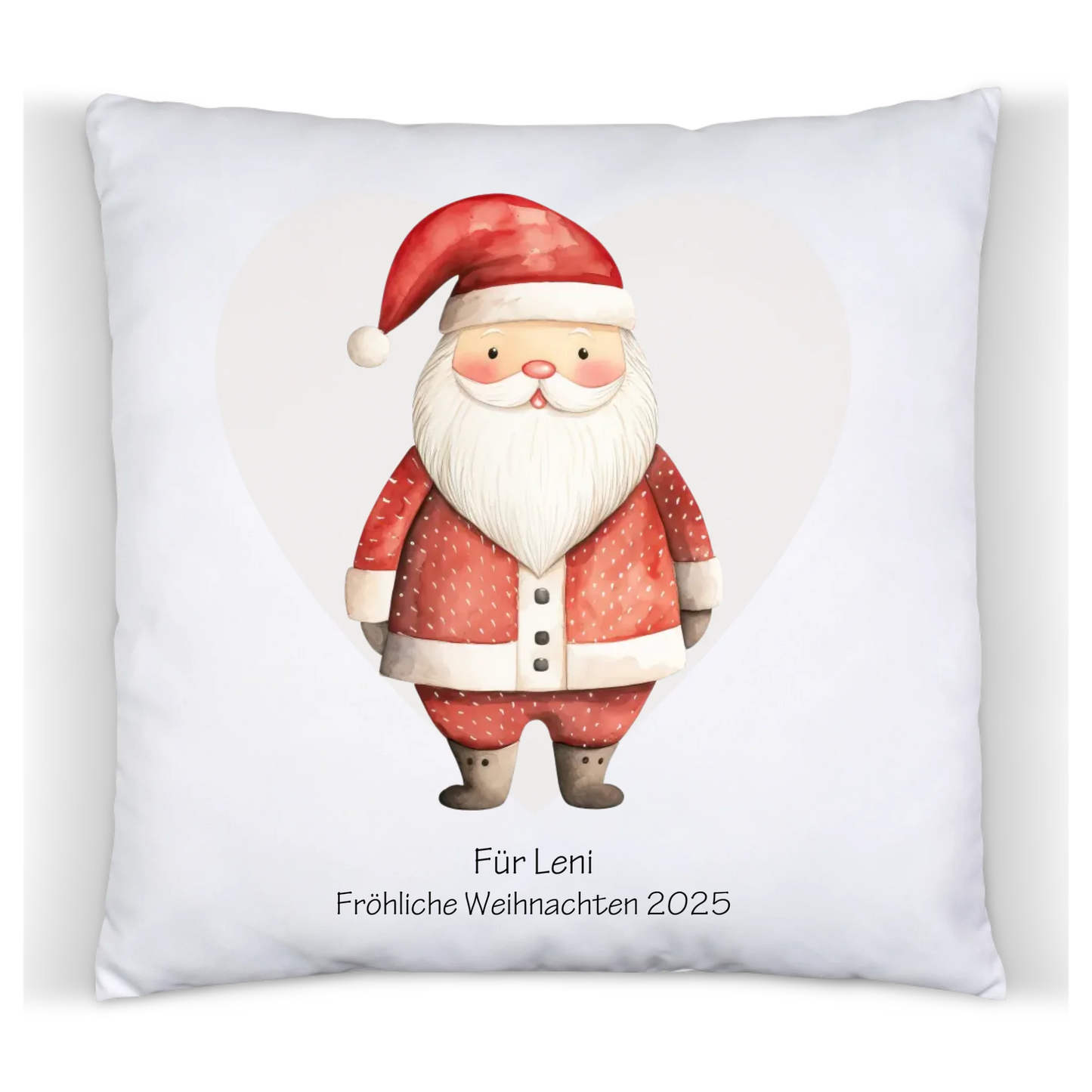 Geschenk Nikolaus, Weihnachtsgeschenk Kissen personalisiert für Mädchen & Jungen - Weihnachtsmann mit Name, Text