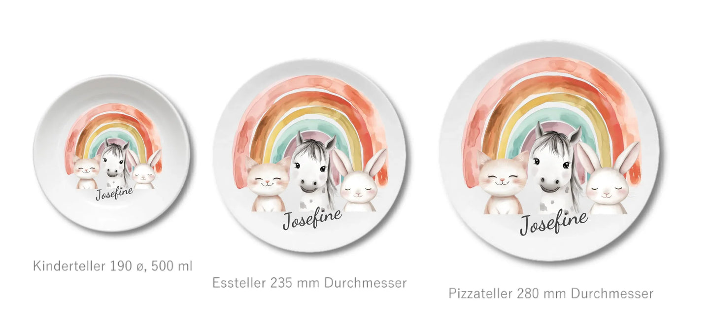 Kinderteller + flacher + Pizzateller