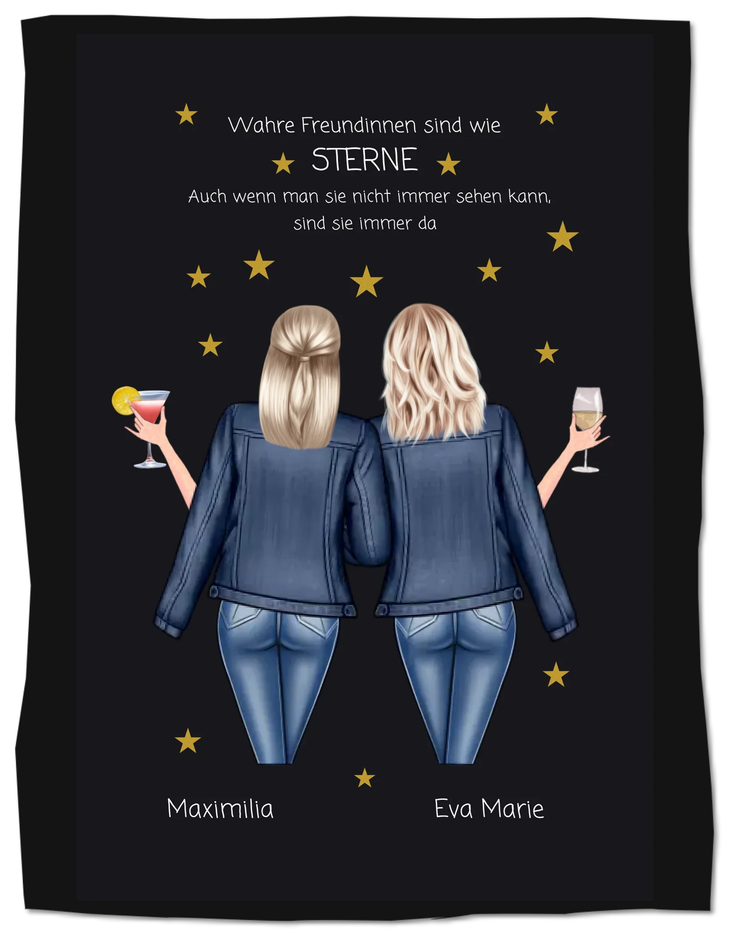 Weihnachtsgeschenk Freundin - Kuschelige Fleece Premium Decke - Personalisiertes Freundin Geschenk Weihnachten