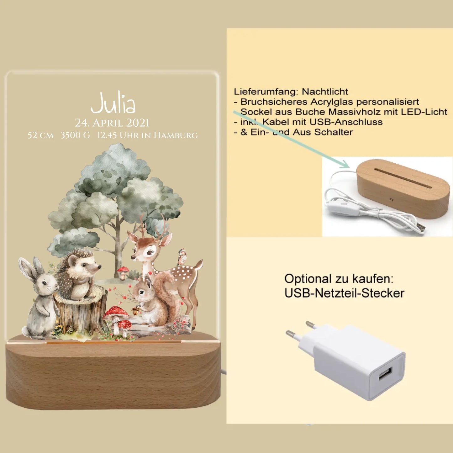 Produktinfo rechteckiges 3