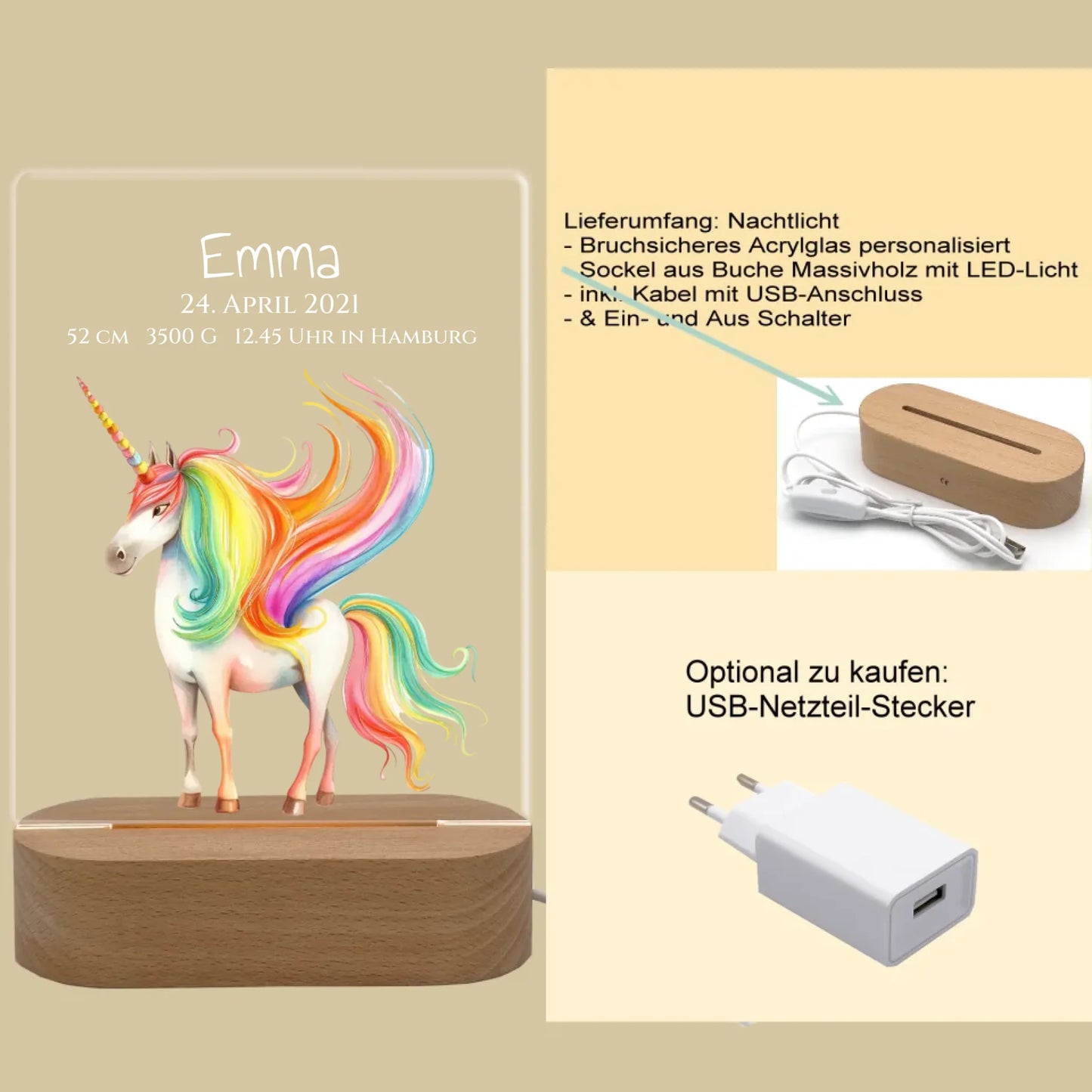 Produktinfo rechteckiges 3