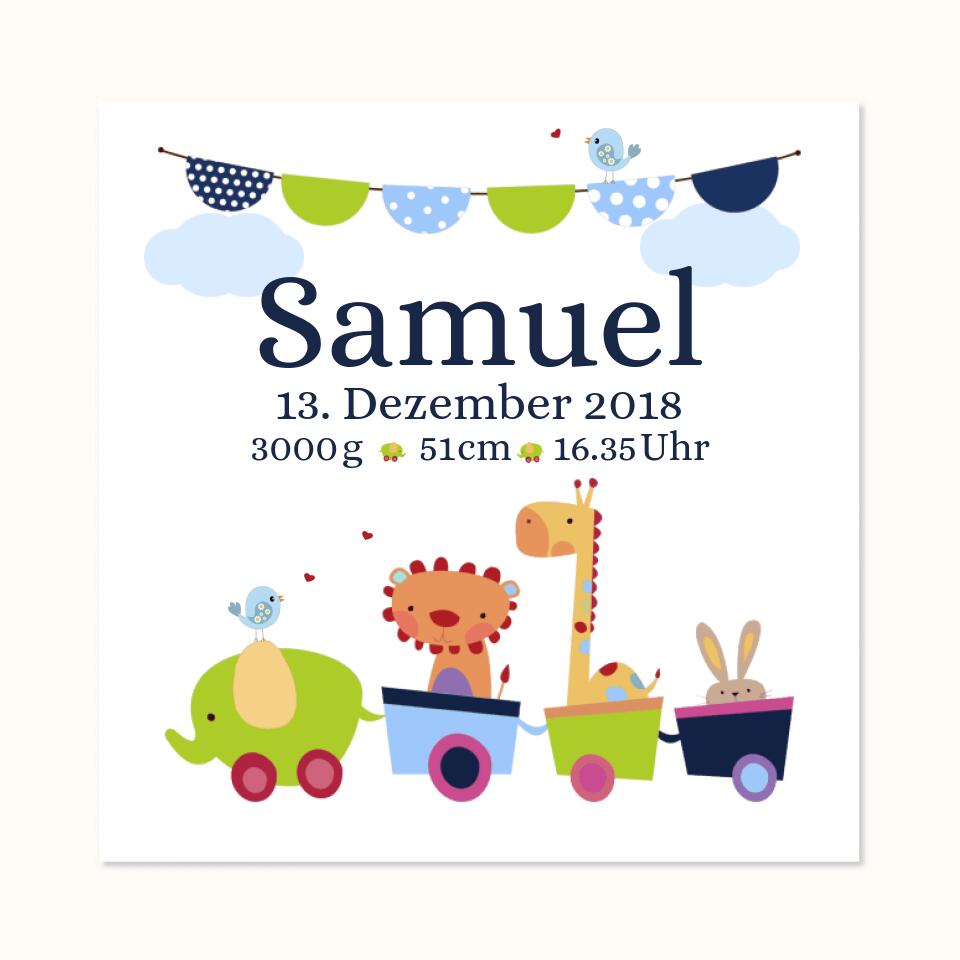 TOYS - Personalisiertes Babyposter - Geburtsanzeige Junge - Geschenk zur Geburt - Geschenk zur Taufe - Taufgeschenk