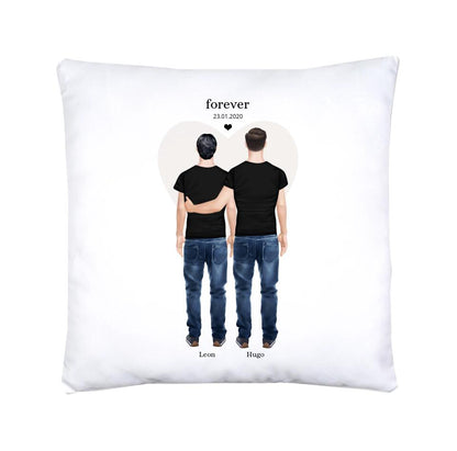 Partnergeschenk beste Freunde Geschenk personalisiert - 2 Männer Bettwäsche Freundschaft & Valentinstag Geschenk, Geburtstagsgeschenk & Weihnachtsgeschenk