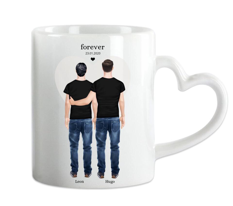 Geschenk bester Freund & Partner, personalisierte beste Freunde Tasse, Geschenk 2 Männer Geburtstagsgeschenk & Weihnachtsgeschenk