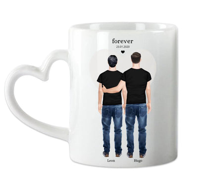 Geschenk bester Freund & Partner, personalisierte beste Freunde Tasse, Geschenk 2 Männer Geburtstagsgeschenk & Weihnachtsgeschenk