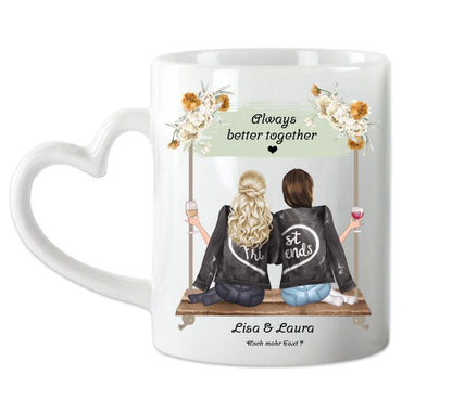 Freundinnen Geschenk Tasse personalisiert, Geburtstagsgeschenk Kaffeebecher