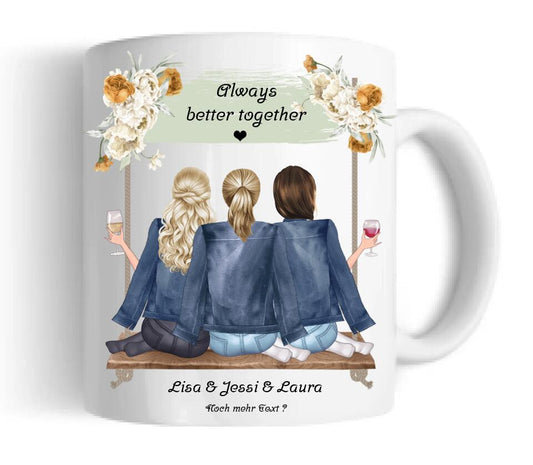 Personalisiertes Tasse Kaffeebecher Geschenk für Freundin - Geburtstagsgeschenk Geschenkidee