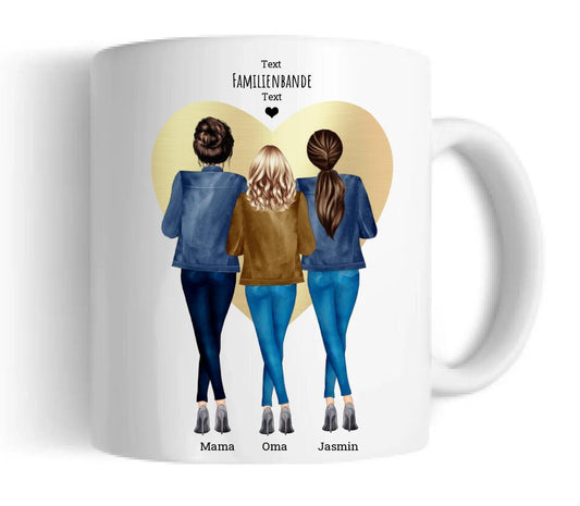 Mama, Oma & Ich Geschenk Personalisierte Tasse Mama, Oma, Geburtstagsgeschenk