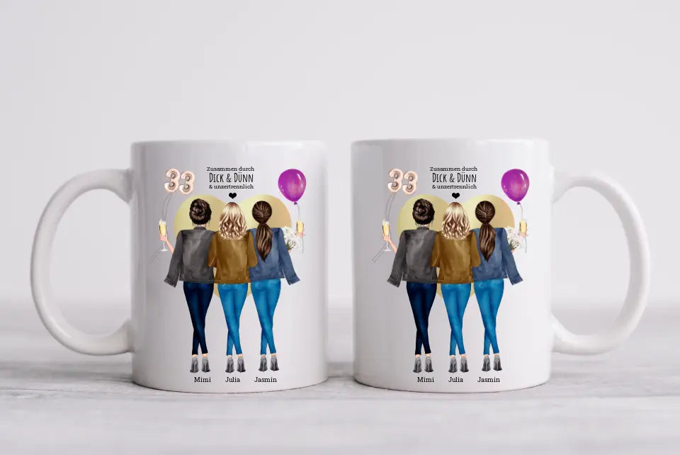 Freundinnen Tasse Geschenk Tasse, Personalisierte Tasse für Freundin, Geburtstagsgeschenk Geschenkidee