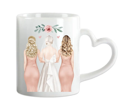 2 Trauzeuginnen Tasse Geschenkidee - Brautgeschenk - Hochzeitsgeschenk - Personalisierte Hochzeitstasse - Geschenk Brautpaar