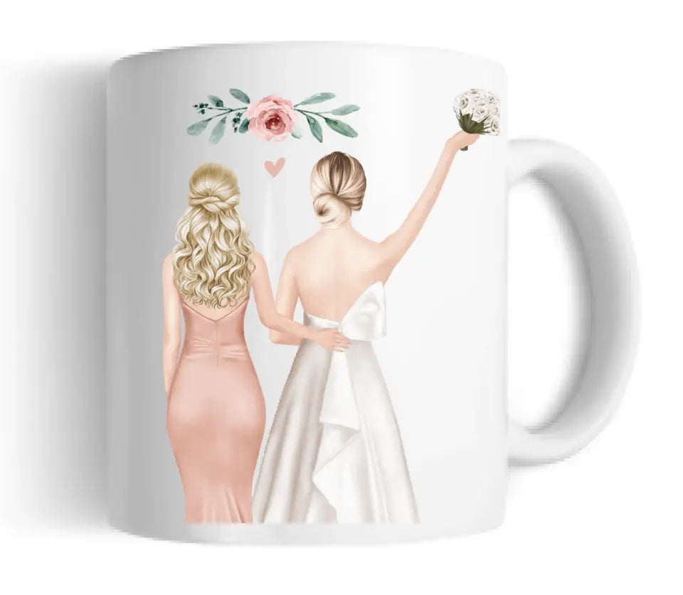 Personalisierte Tasse Geschenk Trauzeugin - Brautgeschenk - Hochzeitsgeschenk