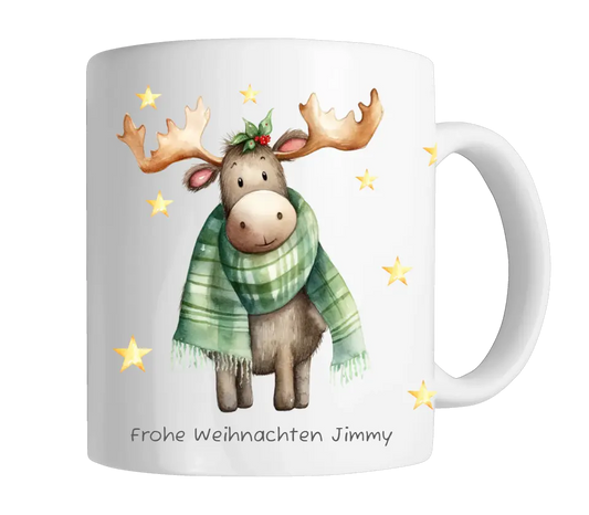 Geschenk Nikolaus, Weihnachten personalisiert -  Kindertasse, Kinderbecher, Kinderteller - Nikolaustasse, Weihnachtstasse - mit Name