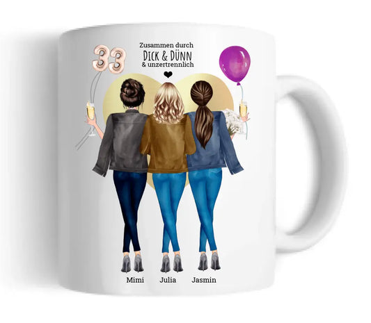 Freundinnen Tasse Geschenk personalisiert - Geburtstagsgeschenk Geschenkidee beste Freundin