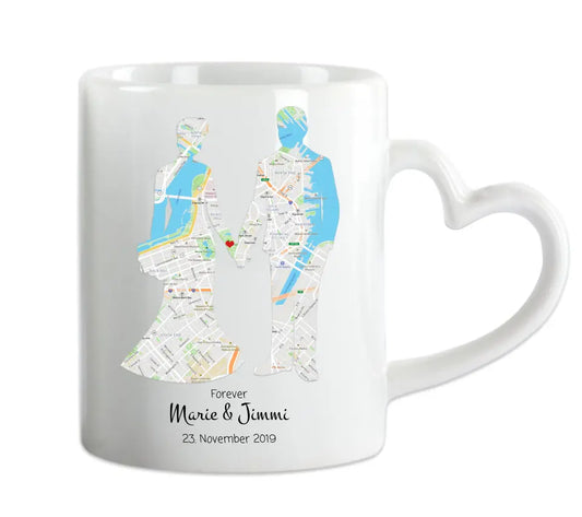 Personalisierte Hochzeitstasse Hochzeitsgeschenk Motiv Liebespaar, Brautpaar, Kaffeebecher - Kaffeebecher Geschenk Hochzeit