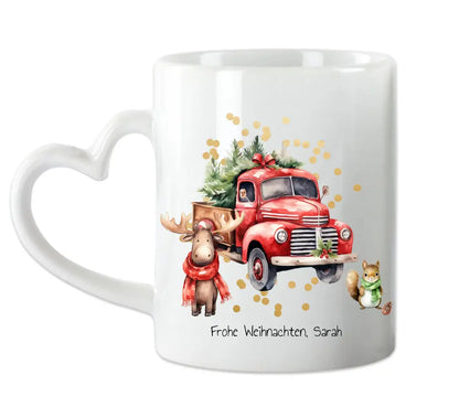 Personalisiertes Weihnachtsgeschenk Tasse / Teller Junge, Mädchen mit Name und Outfit